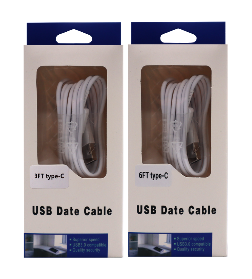 3ft / 6ft Type-C Cable (White Box) (Generic Quality)